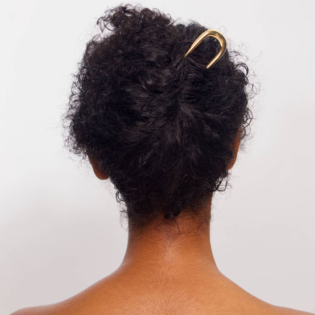 gold metal french hair pin