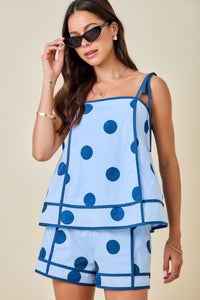 summer fling polka dot tank