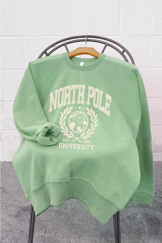 north pole university sweatshirt