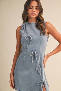 all tied up denim dress