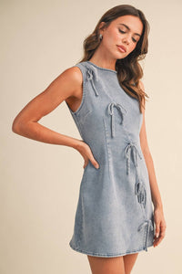 all tied up denim dress