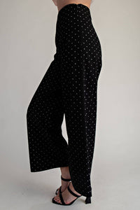 holly high-waisted polka dot pants