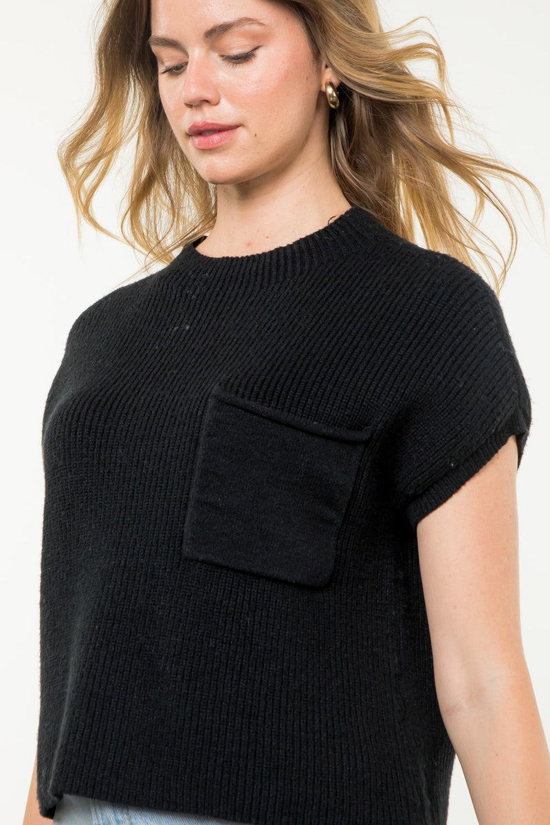 back in the day knit top | black