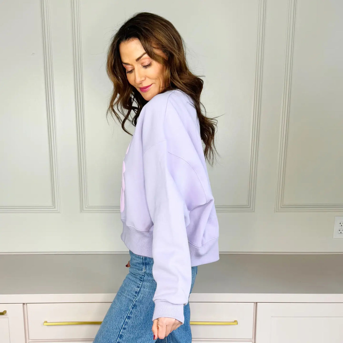 jesus loves you cropped sweatshirt