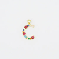removable multi-gem initial charm