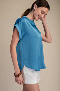 arden silky short-sleeve top