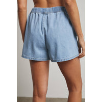 just for that drawstring denim short