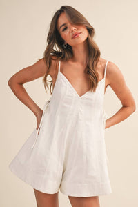 ivory tower flare romper