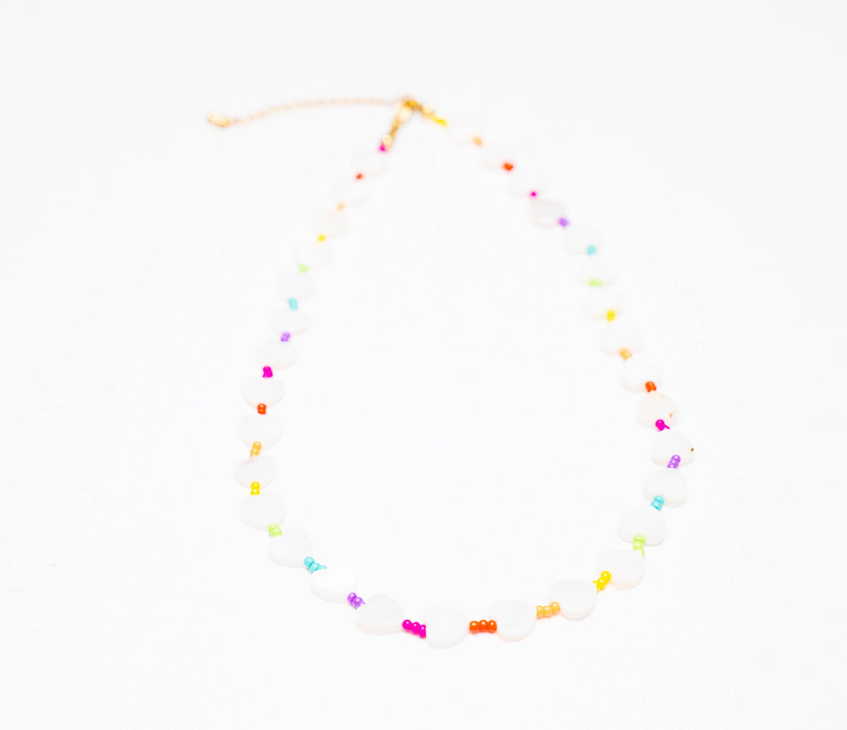 rainbow heart necklace