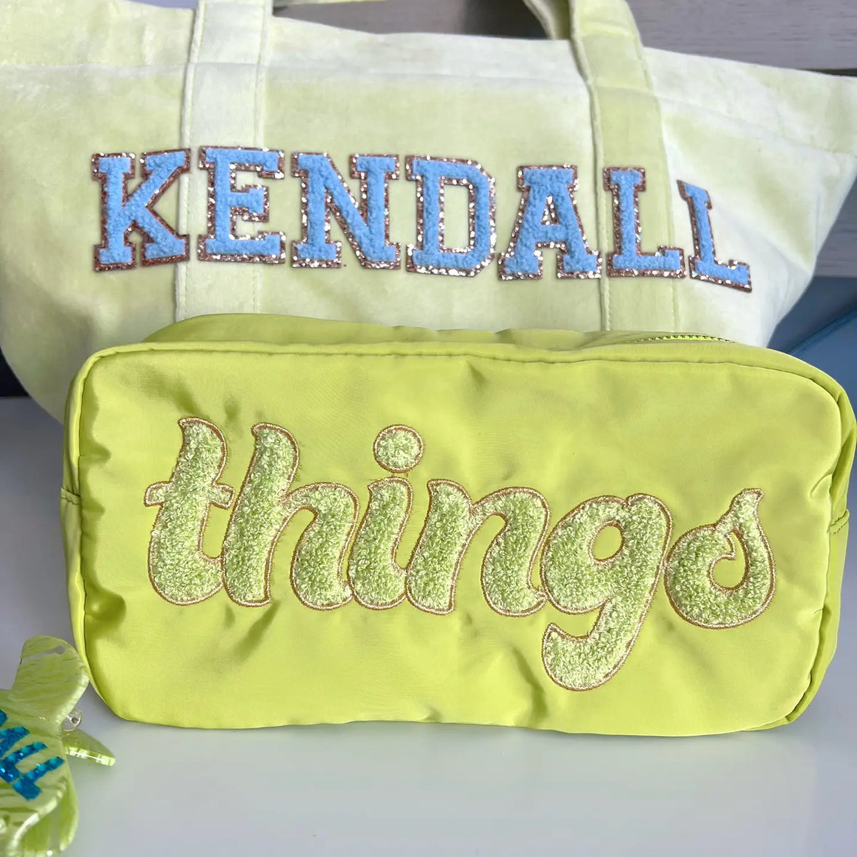 neon 'things' pouch