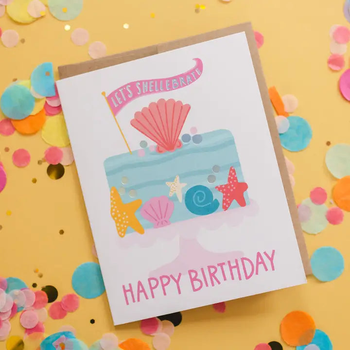 let's shellebrate bday greeting card