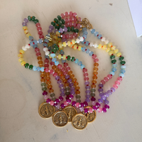 bees please beaded bee necklace