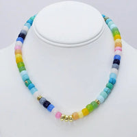 coastal girl gemstone necklace