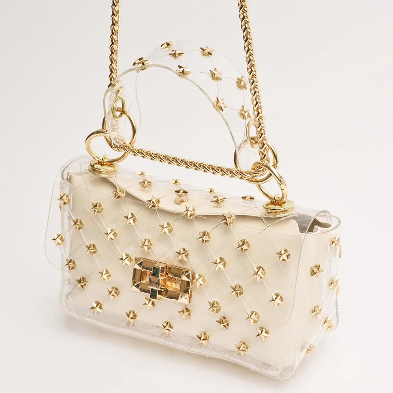 the ophelia clear bag | gold