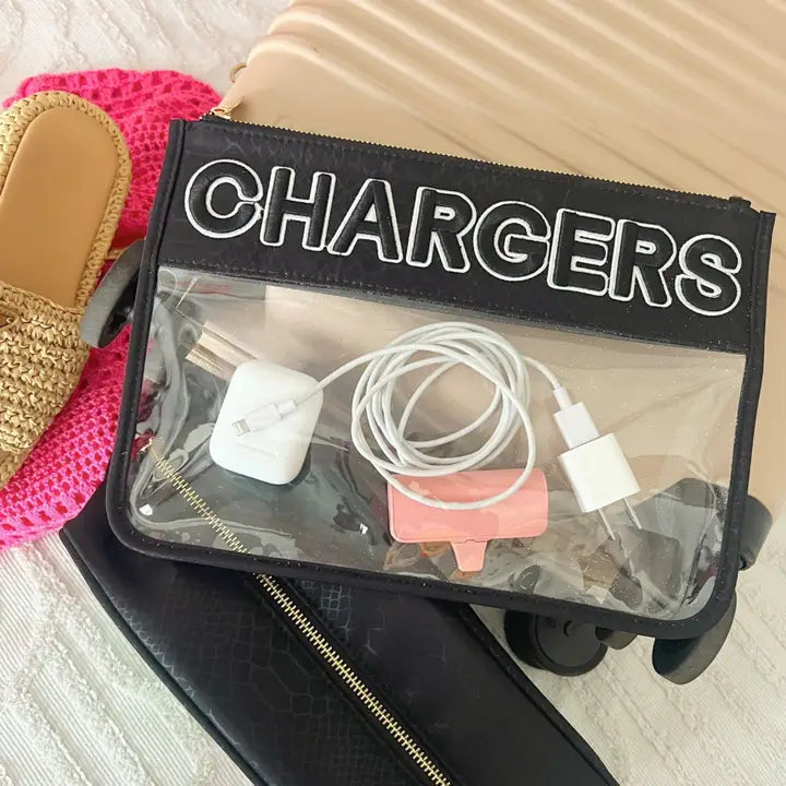 chargers clear pouch