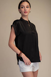 arden silky short-sleeve top