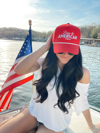 living the american dream trucker hat