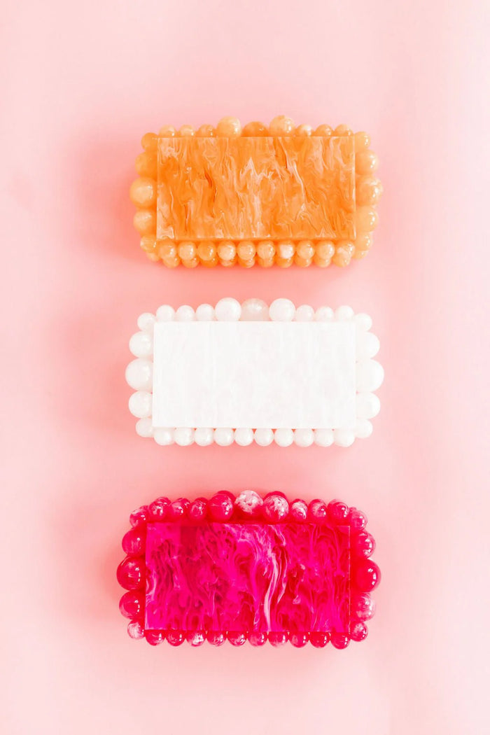 daphne acrylic clutch