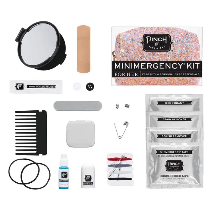 rose' glitter minimergency kit