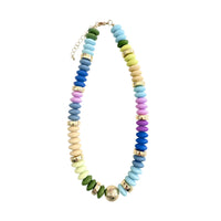 tobie beaded disc necklace