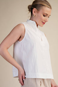 meredith high-collar top