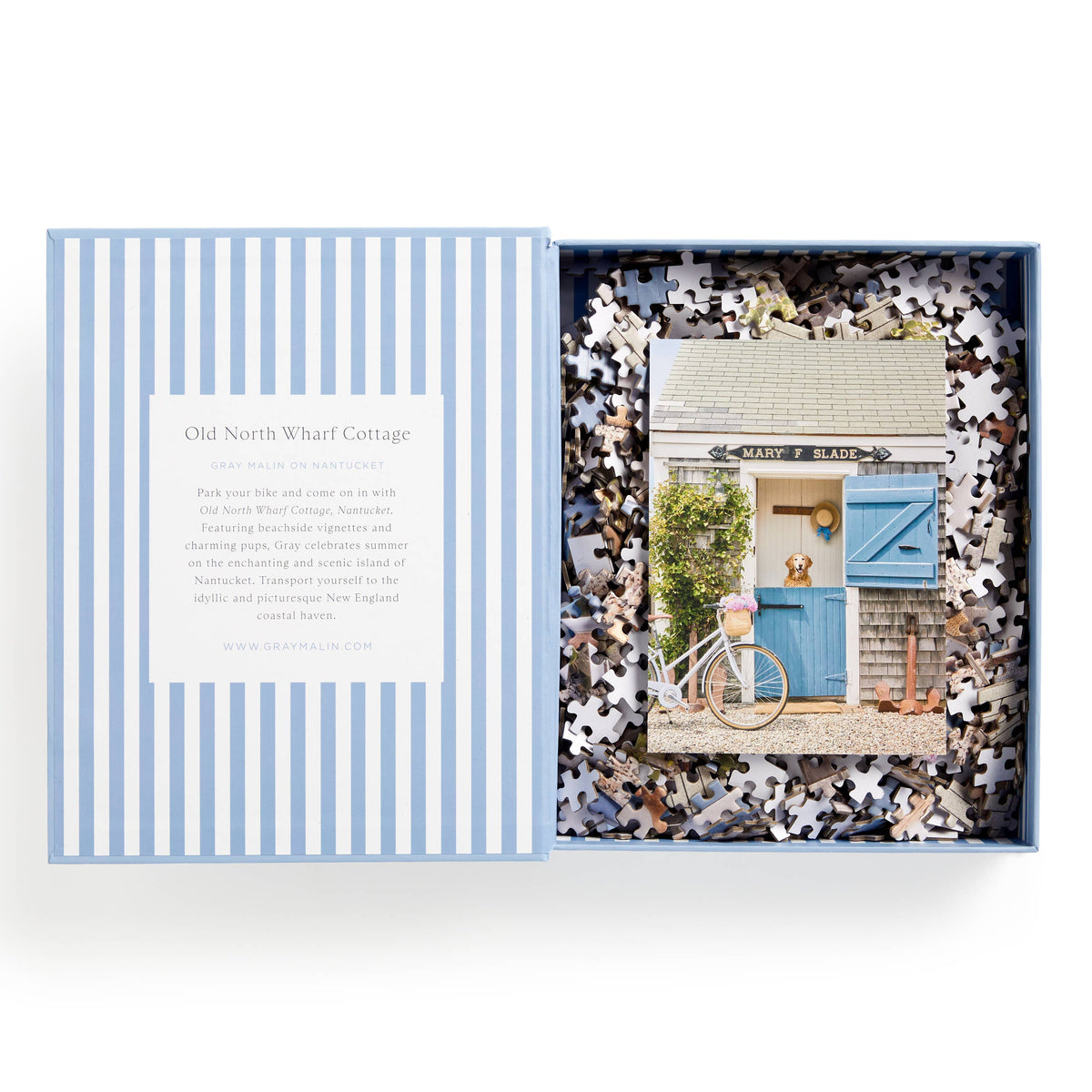 nantucket 1000pc book box puzzle | gray malin