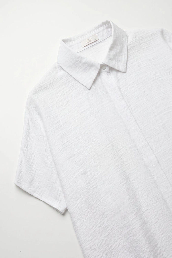 fresh start white collared top