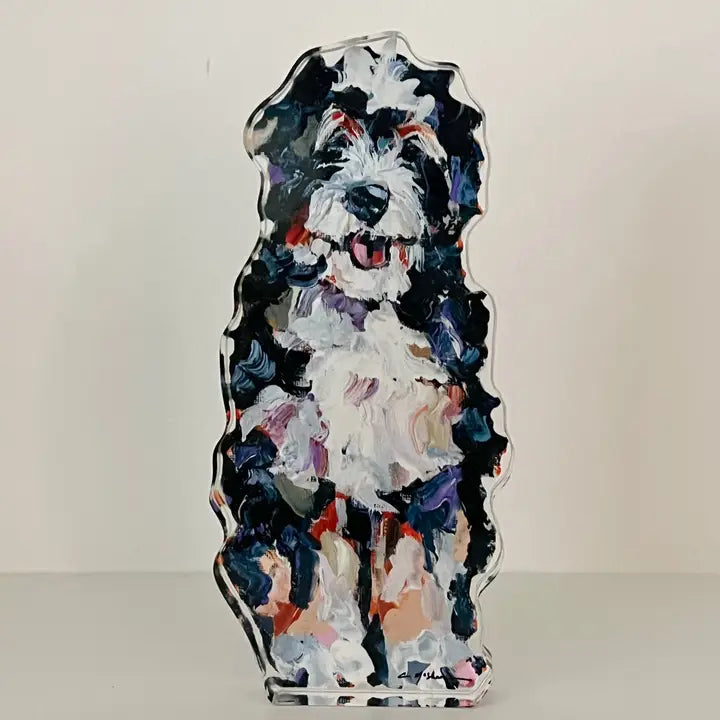 chelsea mcshane art |bernedoodle acrylic cutout