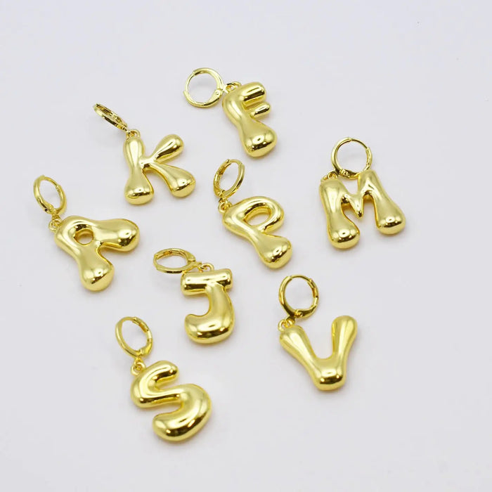 removable funky bubble initial charm