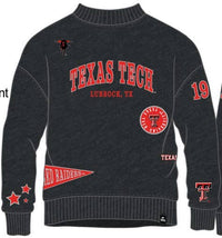 texas tech all over scatter oversized funnel neck