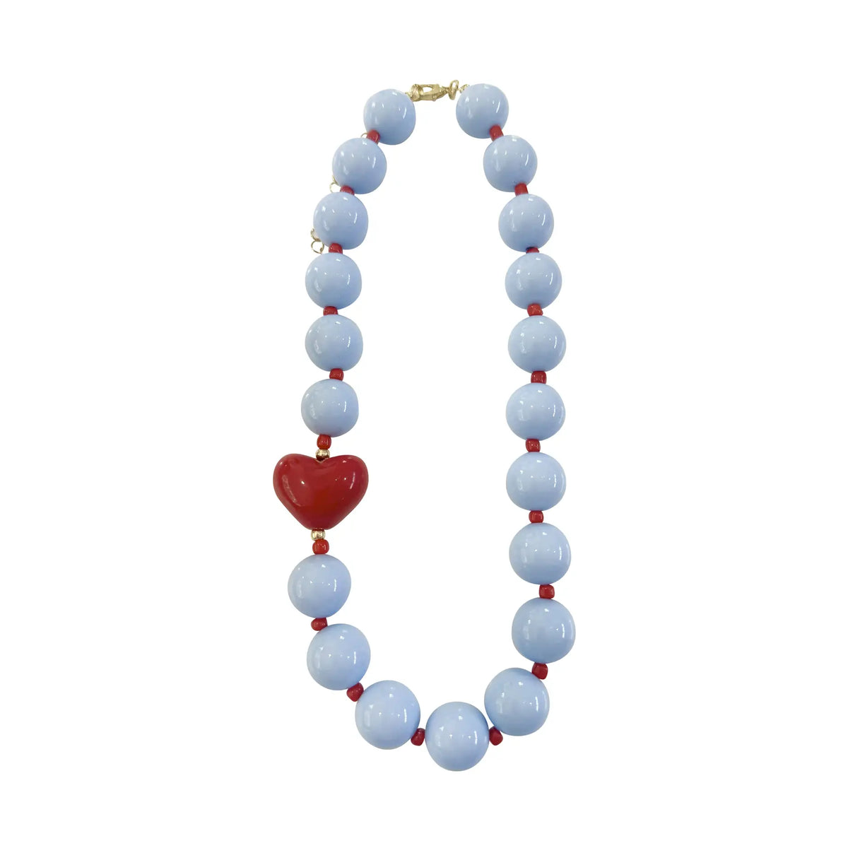 judy beaded heart necklace