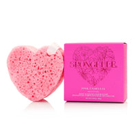 spongelle | pink camellia heart buffer