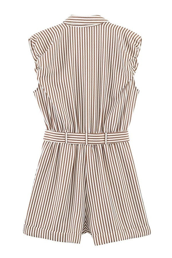 tara striped romper