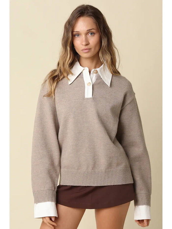 prep in my step rugby collar sweater
