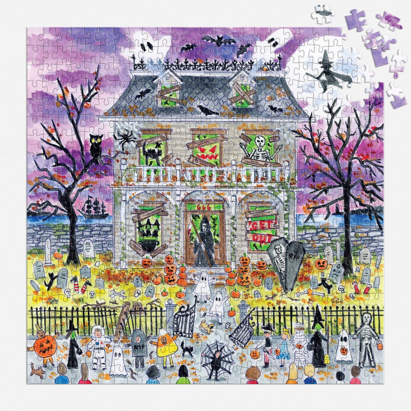 haunted house 500pc glow in the dark puzzle