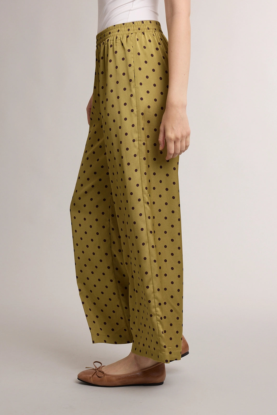 on the dotted line wide-leg pants