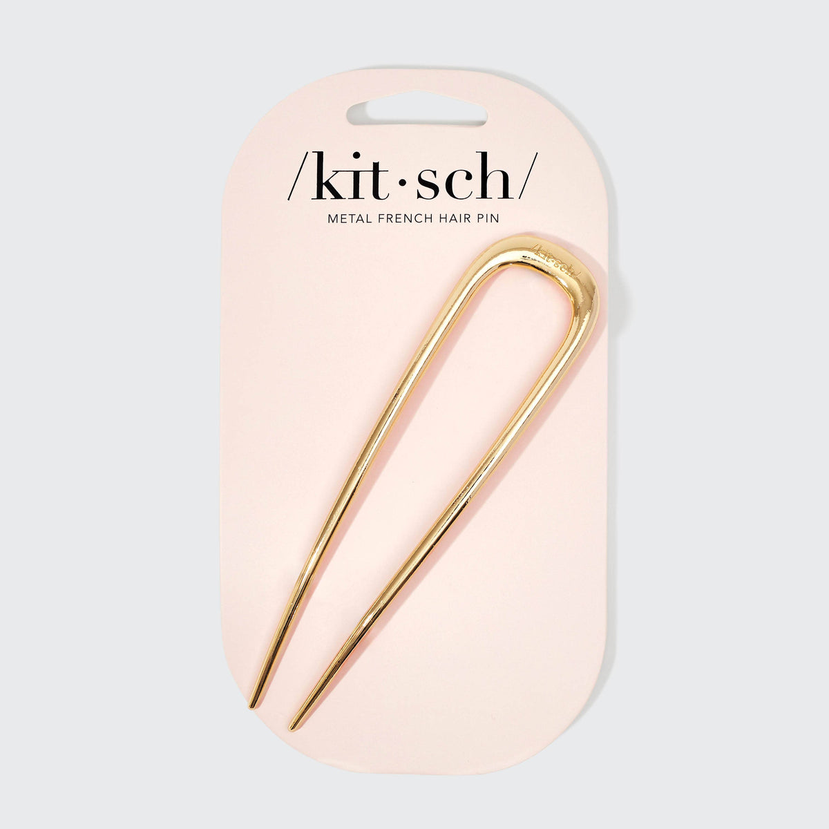 gold metal french hair pin