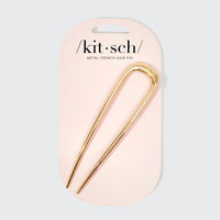 gold metal french hair pin