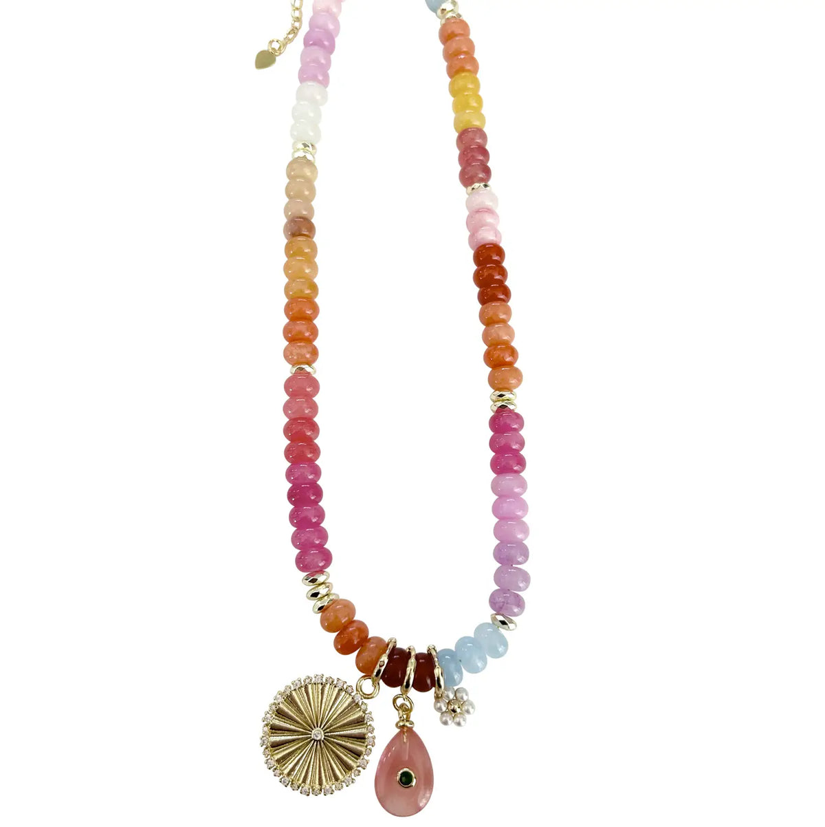 analeia beaded charm necklace