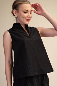 meredith high-collar top