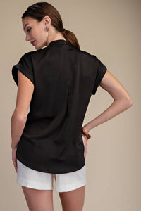 arden silky short-sleeve top