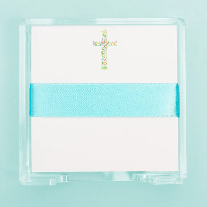 floral cross acrylic note set | Taylor Paladino