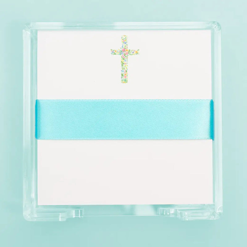 floral cross acrylic note set | Taylor Paladino