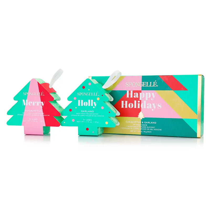 spongelle | holiday trees 2pc gift set