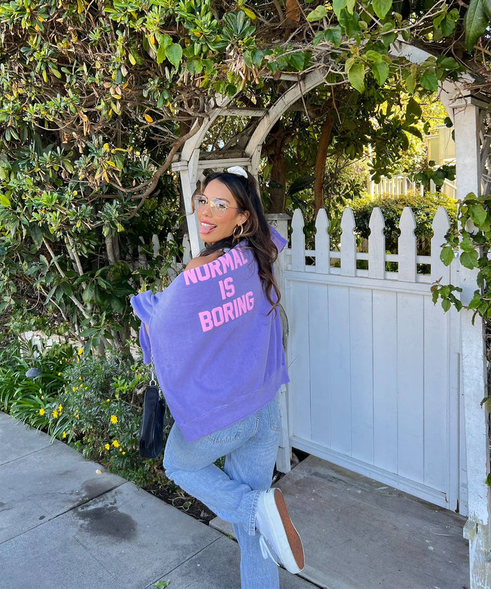 normal is boring crewneck sweatshirt