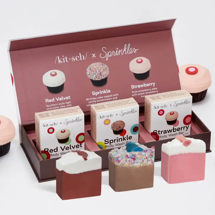 sprinkles cupcakes X kitsch 3pc soap set