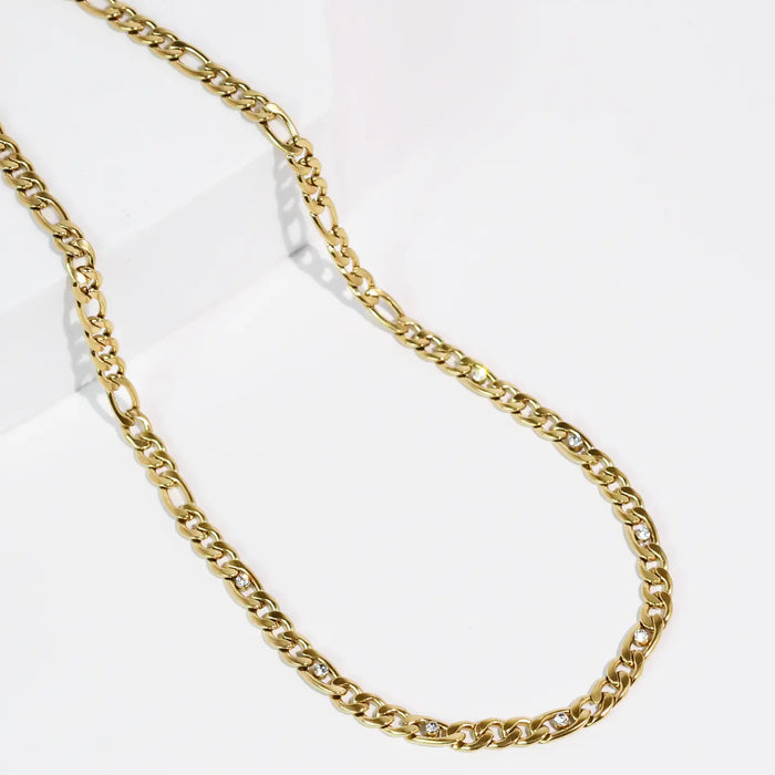 luxe glimmer curb-chain necklace