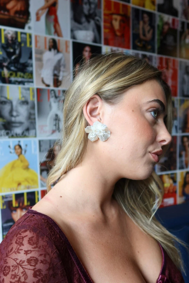 eloise flower statement earrings