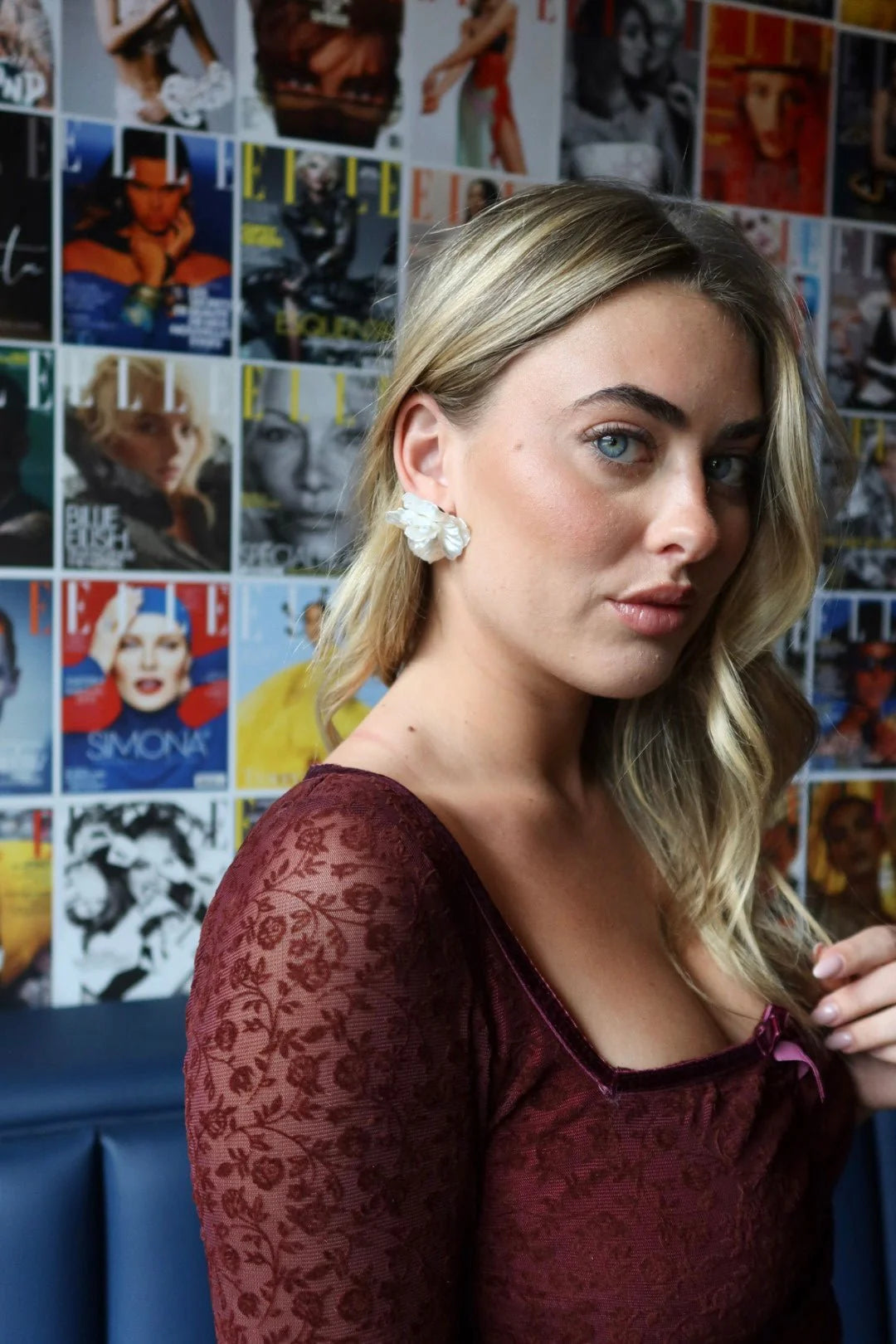 eloise flower statement earrings