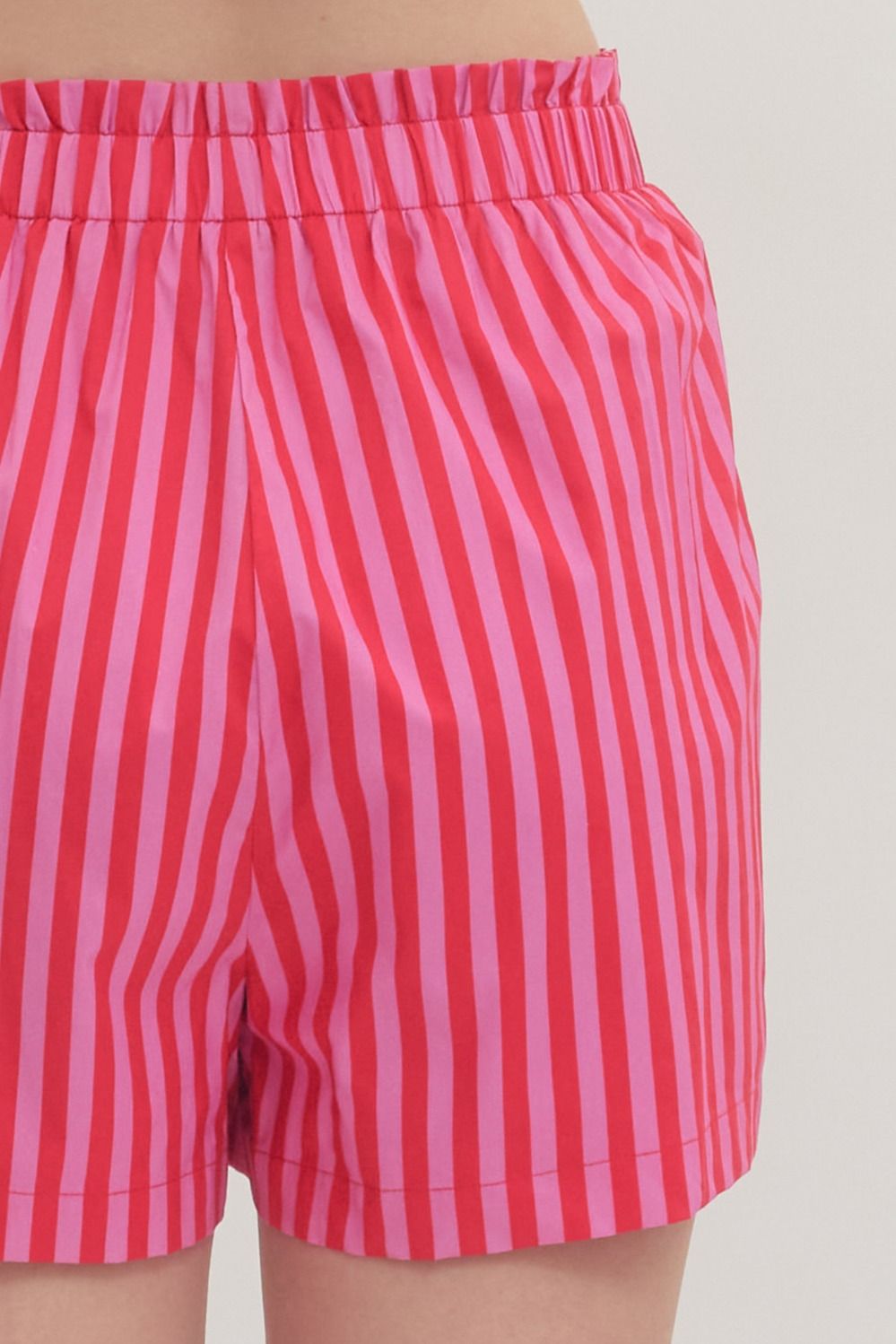 along the lines striped shorts